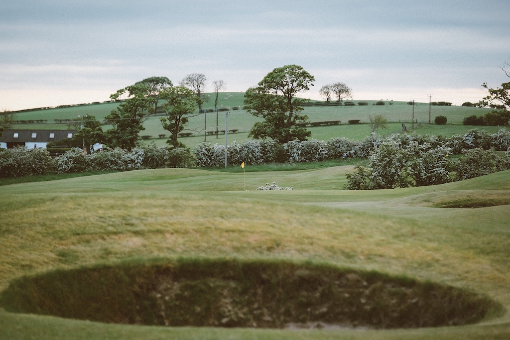 View of Playsport Golf course green in East Kilbride